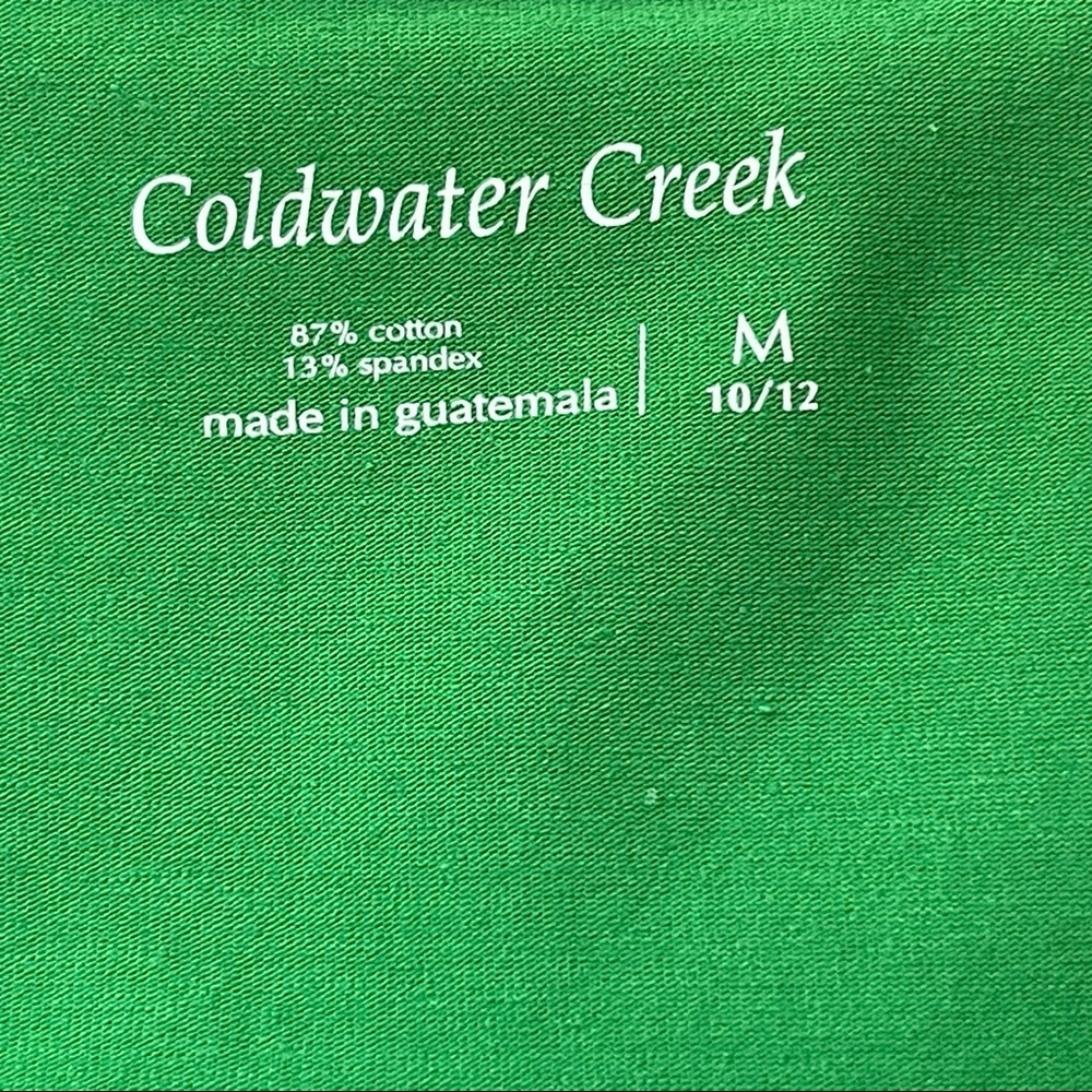Coldwater Creek Green Perfectly Simple Tank Top, Size M - Picture 3 of 6